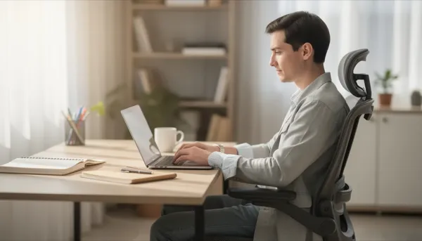 Un uomo è seduto alla scrivania mentre utilizza un laptop, apparentemente impegnato in attività legate a casinò online. Sullo schermo si possono intravedere informazioni su bonus, promozioni e termini e condizioni, suggerendo che sta esplorando opzioni di gioco e cashback.