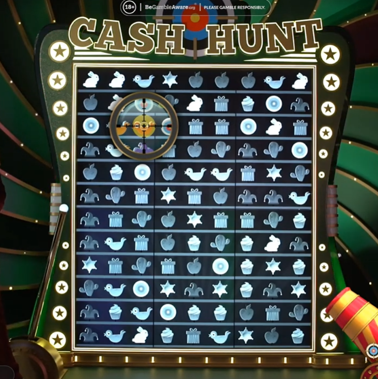 Cash Hunt mirino a croce per sparare ai simboli